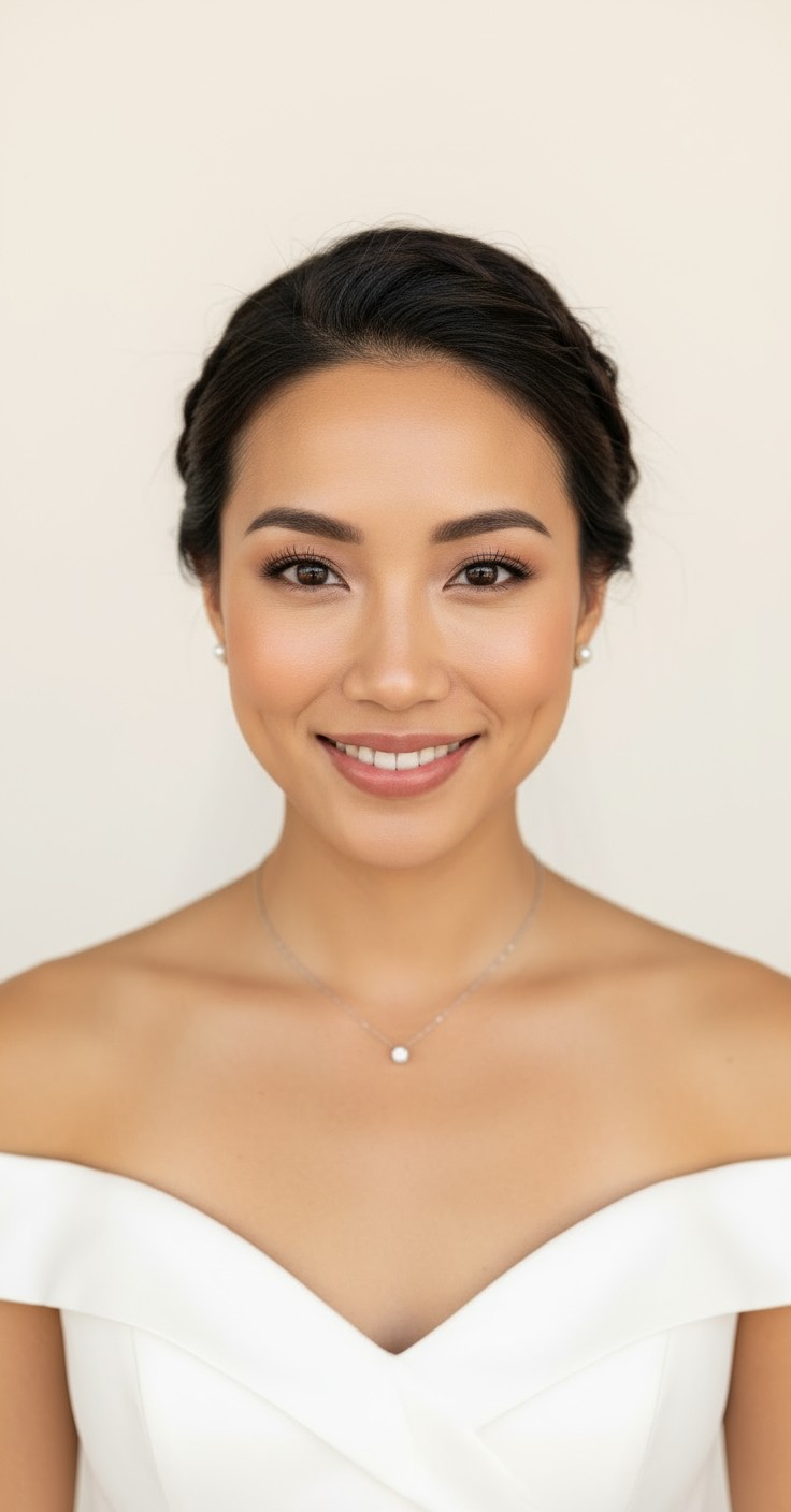 After Plait Updo Wedding